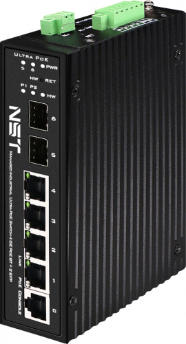 NS-SW-4G2G-PL/IM Промышленный управляемый(L2+)HiPoE коммутатор Gigabit Ethernet на 4GE PoE+2 GE SFP
