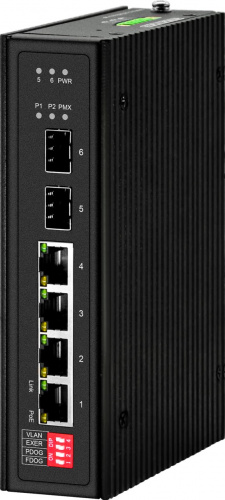 NS-SW-4G2G-P/I Промышленный PoE коммутатор Gigabit Ethernet на 4GE PoE + 2 GE SFP порта.